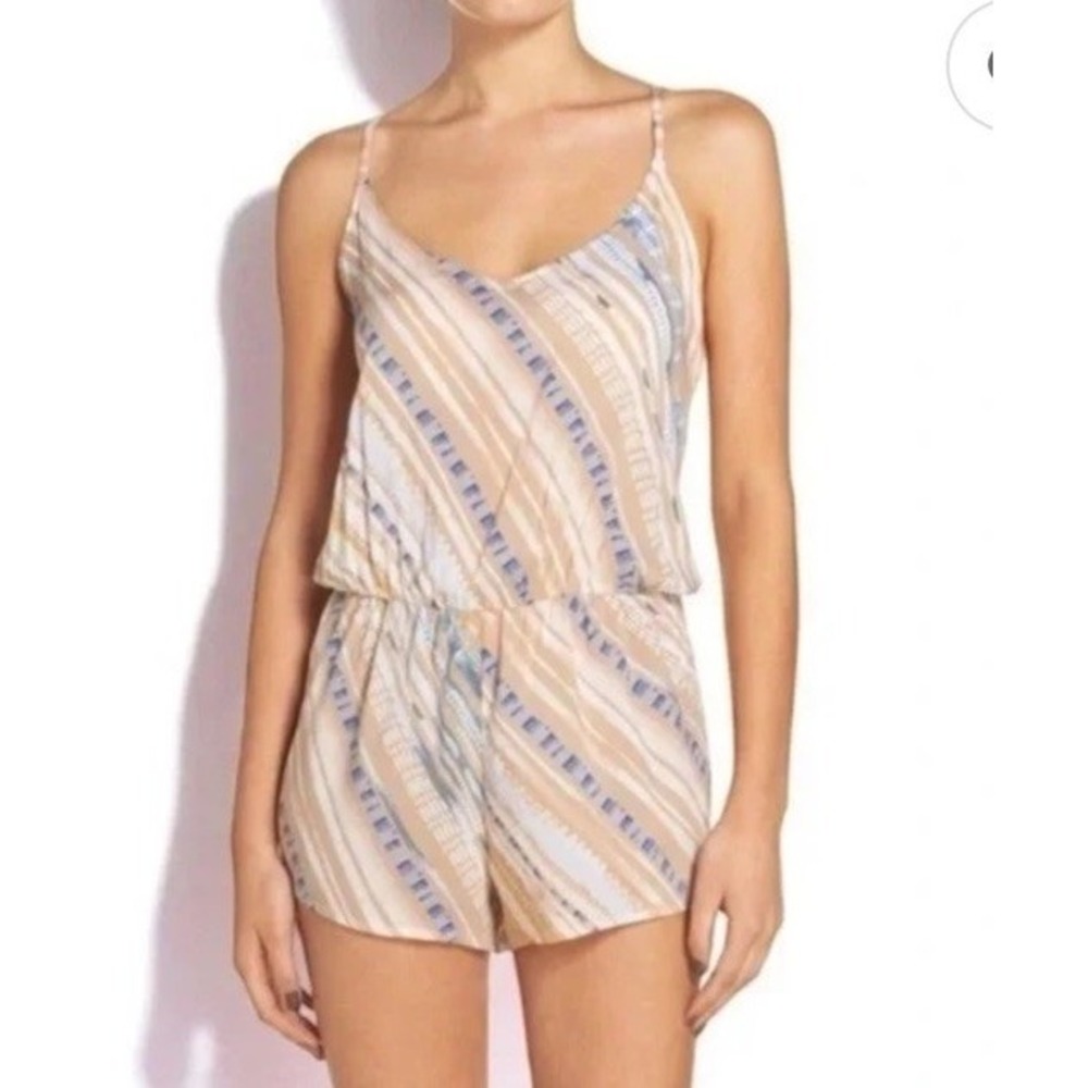 Dolce‎ Vita Serengeti Splash Striped Romper NWT Womens Large Boho Festival